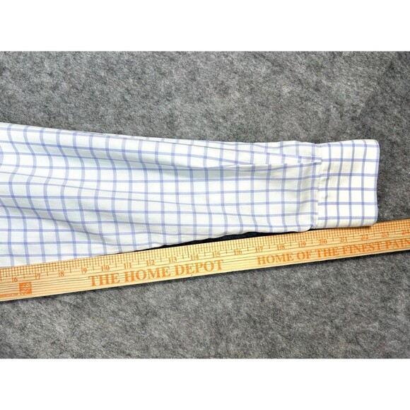 ETON Contemporary Fit Dress Shirt 41/16 Large Gingham Floral Flip Cuff - Picture 13 of 13